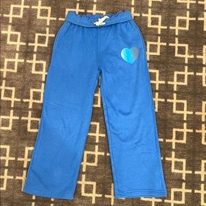 Blue Kids Sweatpants with Heart Design